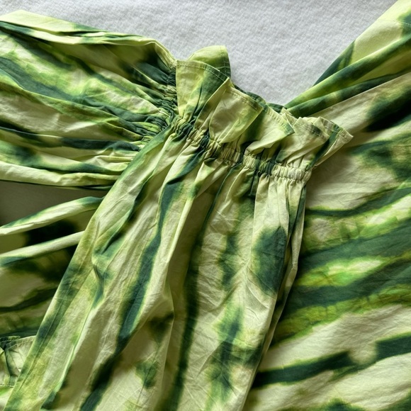 Anthropologie Samant Chauhan Emilia Ruffled Tie-Dye Blouse Women's Size M - Picture 8 of 9